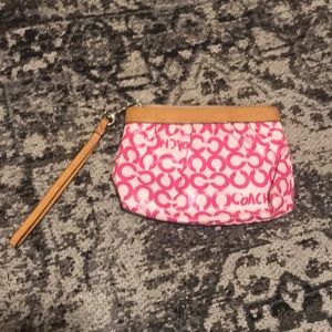 Pink Coach Wristlet